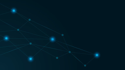 Abstract geometric connect lines and dots.Simple technology graphic background.Illustration Vector design Network and Connection concept.