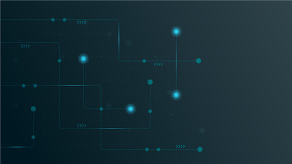 Obraz premium Abstract geometric connect lines and dots.Simple technology graphic background.Illustration Vector design Network and Connection concept.
