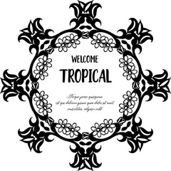 Blossom flower for ornament, for design welcome tropical. Vector