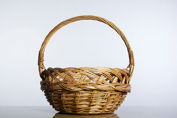 Empty wicker basket