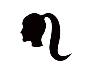 woman face silhouette character illustration logo icon