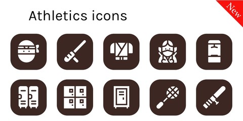 athletics icon set