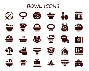 bowl icon set