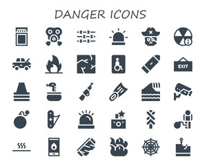 danger icon set