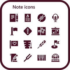 note icon set