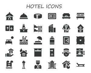hotel icon set
