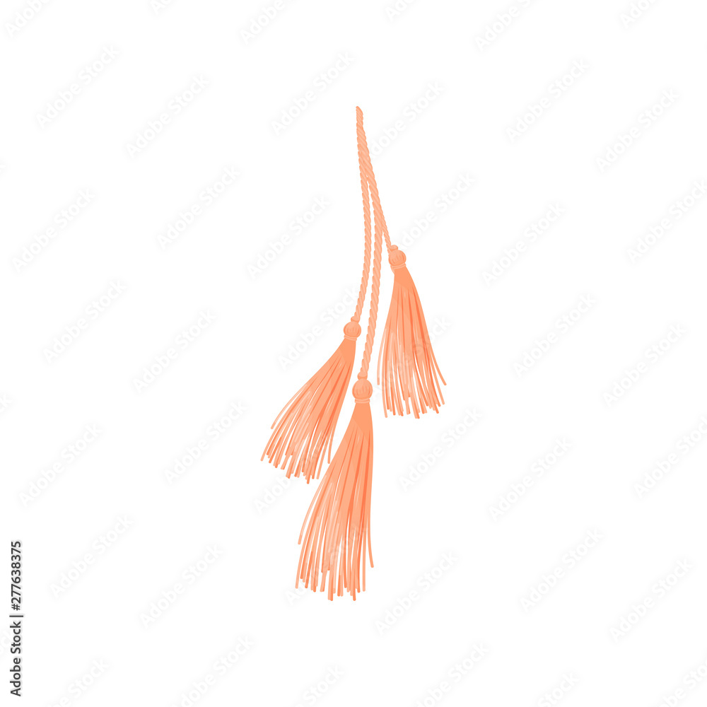Wall mural Three pink tassels. Vector illustration on white background. - Wall murals
