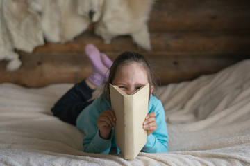 little girl and book