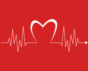 Art design health medical heartbeat pulse vector