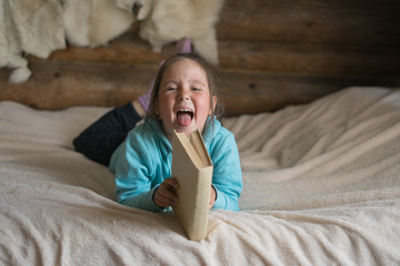 little girl and book