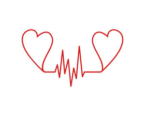 Art design health medical heartbeat pulse vector