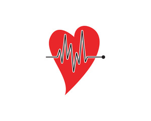 Art design health medical heartbeat pulse vector