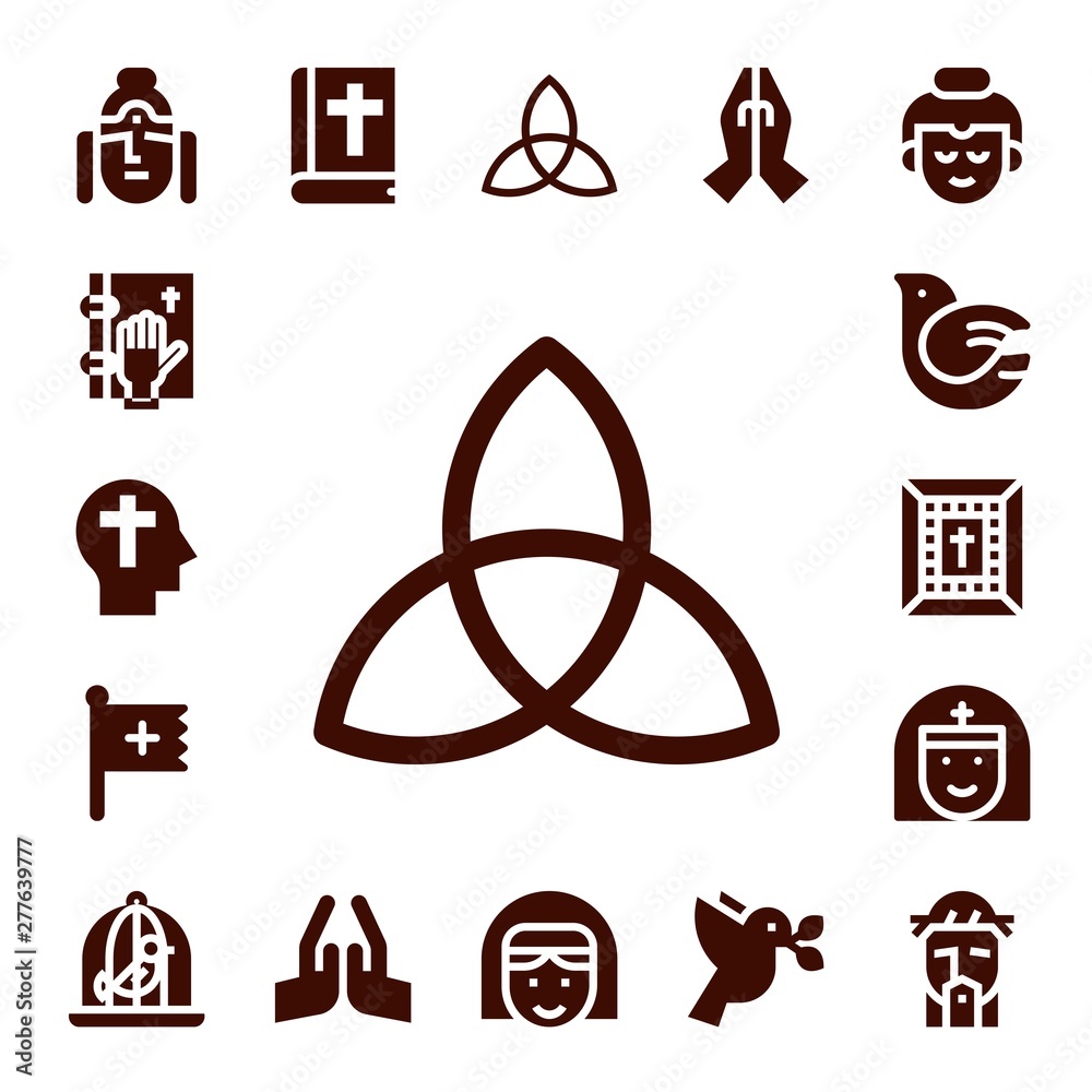 Sticker holy icon set