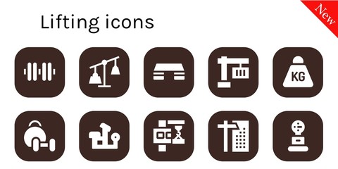 lifting icon set