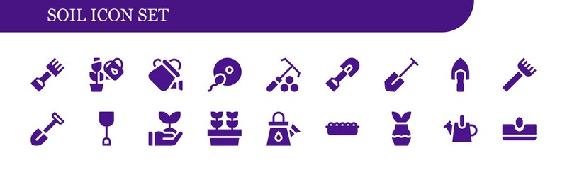 soil icon set