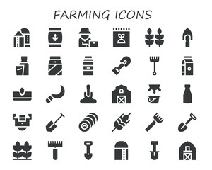 farming icon set