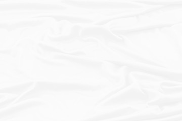 White crumpled blanket, top view