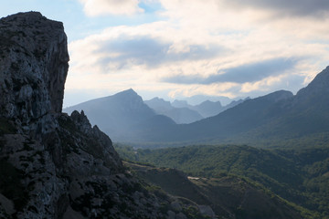 Fototapeta na wymiar Panorama Berglandschaft