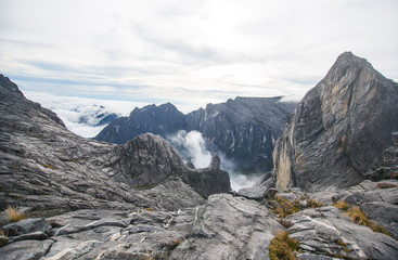 amazing view from the top of mountain peak 