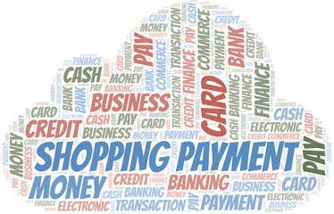 Obraz premium Shopping Payment word cloud. Vector made with text only.