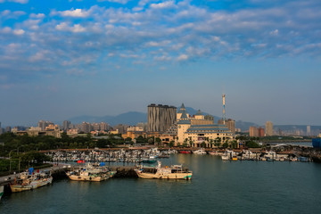 Fototapeta na wymiar view of port of taipei