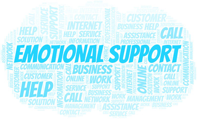 Fototapeta premium Emotional Support word cloud vector made with text only.