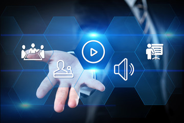 Video Marketing Advertising Businesss Internet Network Technology Concept