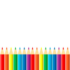 illustration of a color pencils frame