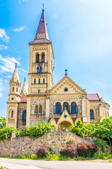 Fototapeta na wymiar View at the Church of Saint Peter and Paul in Hosin - Czech Republic