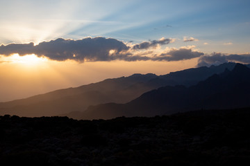Fototapeta premium Kilimandscharo Sonnenuntergang