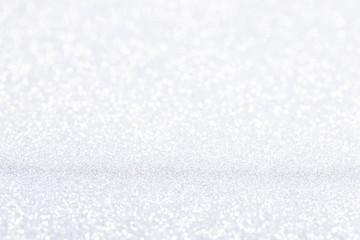 Silver white sparkle bokeh background