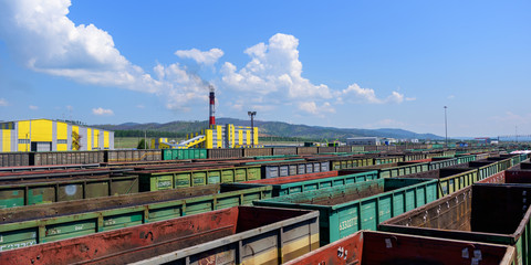 Fototapeta premium train coal mining export shipment