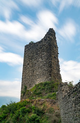 the ruins of the Freudenberg Castle in Bad Ragaz in Southeastern Switzerland