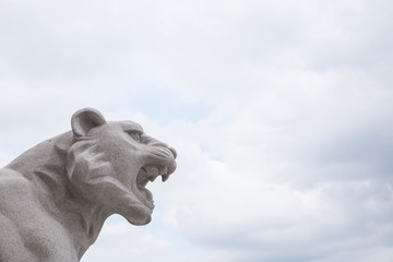 a lion-shaped sculpture in Korea