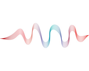 Audio technology, music sound waves vector icon