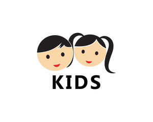 kids logo vector design illustration