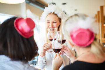 Bride and friends celebrate hen night
