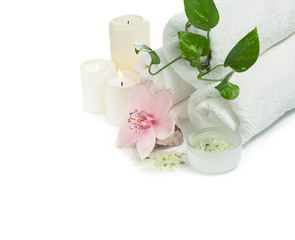 spa items with orchid
