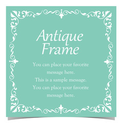 周年イベントやお祝い事などで使いやすいゴージャスでアンティーク調のフレームデザインテンプレート	