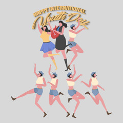 Collection of Happy International Youth Day Celebration