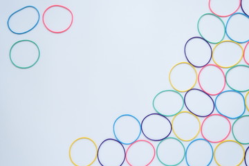 カラー輪ゴム　背景白