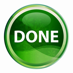Done Natural Green Round Button