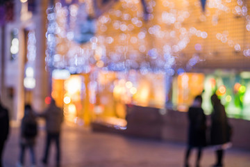 六本木けやき坂のクリスマスイルミネーション アウトフォーカス