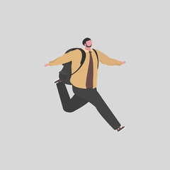 Men pose expressing happy international youth day