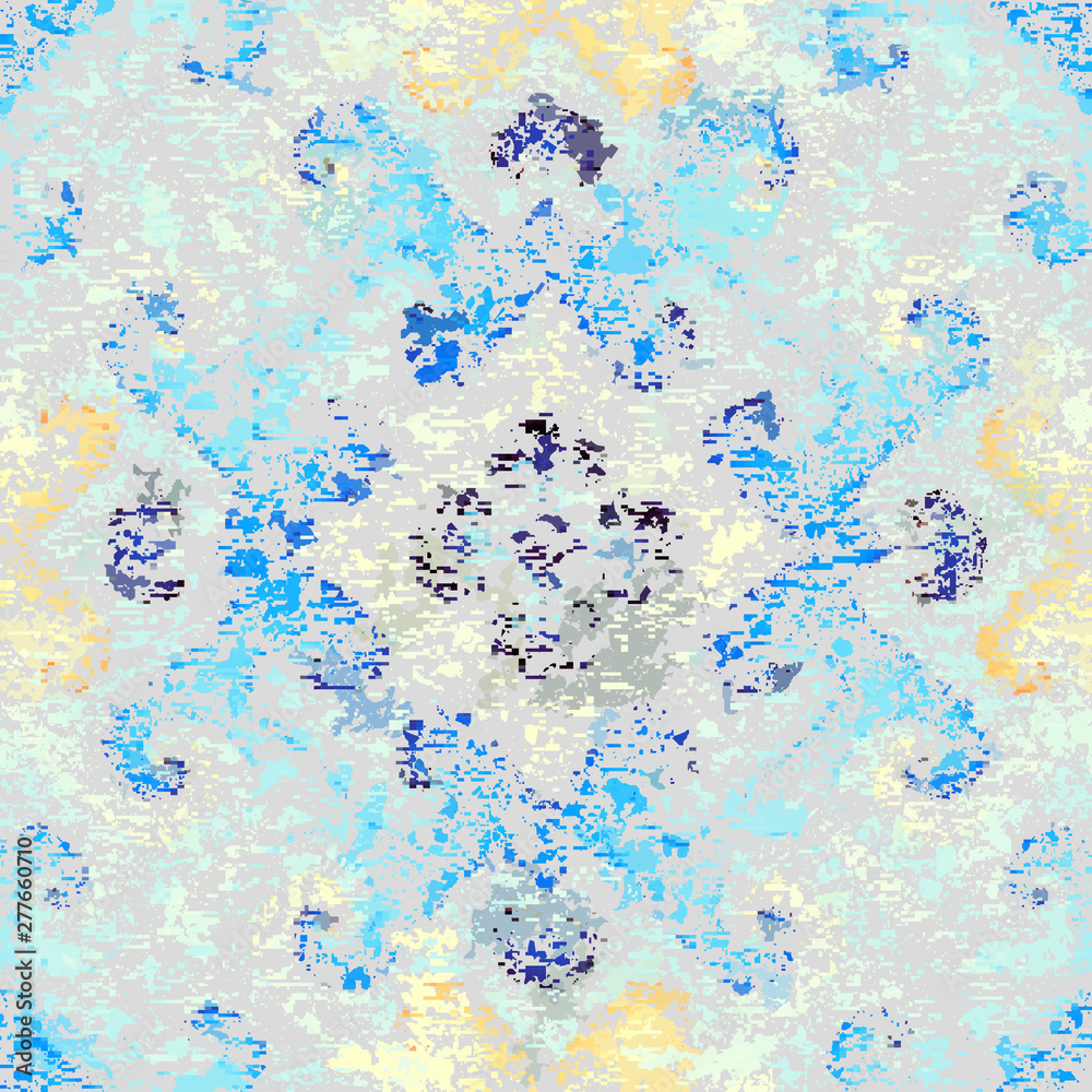 Aufkleber Vector image with imitation of grunge datamoshing texture.