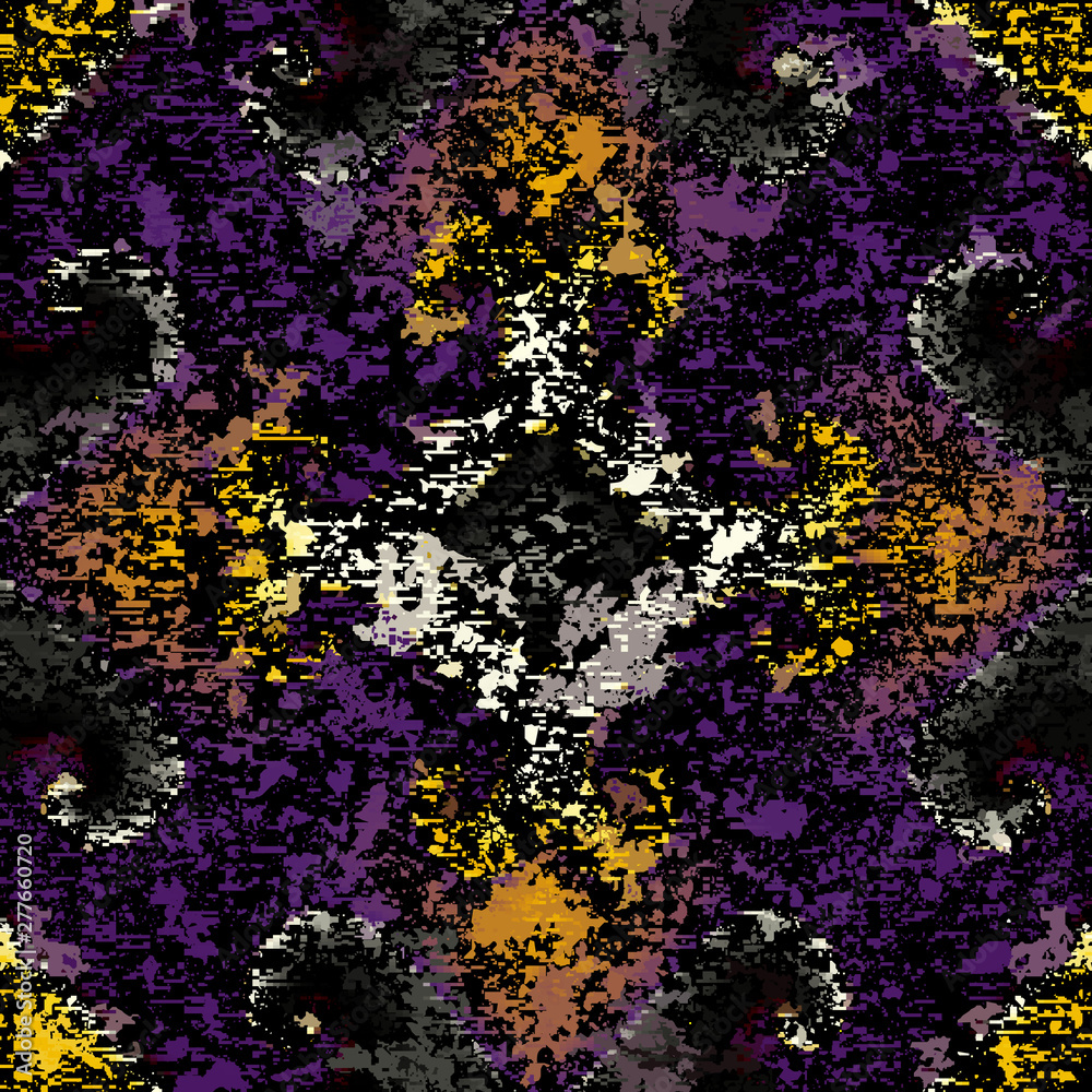 Aufkleber Vector image with imitation of grunge datamoshing texture.