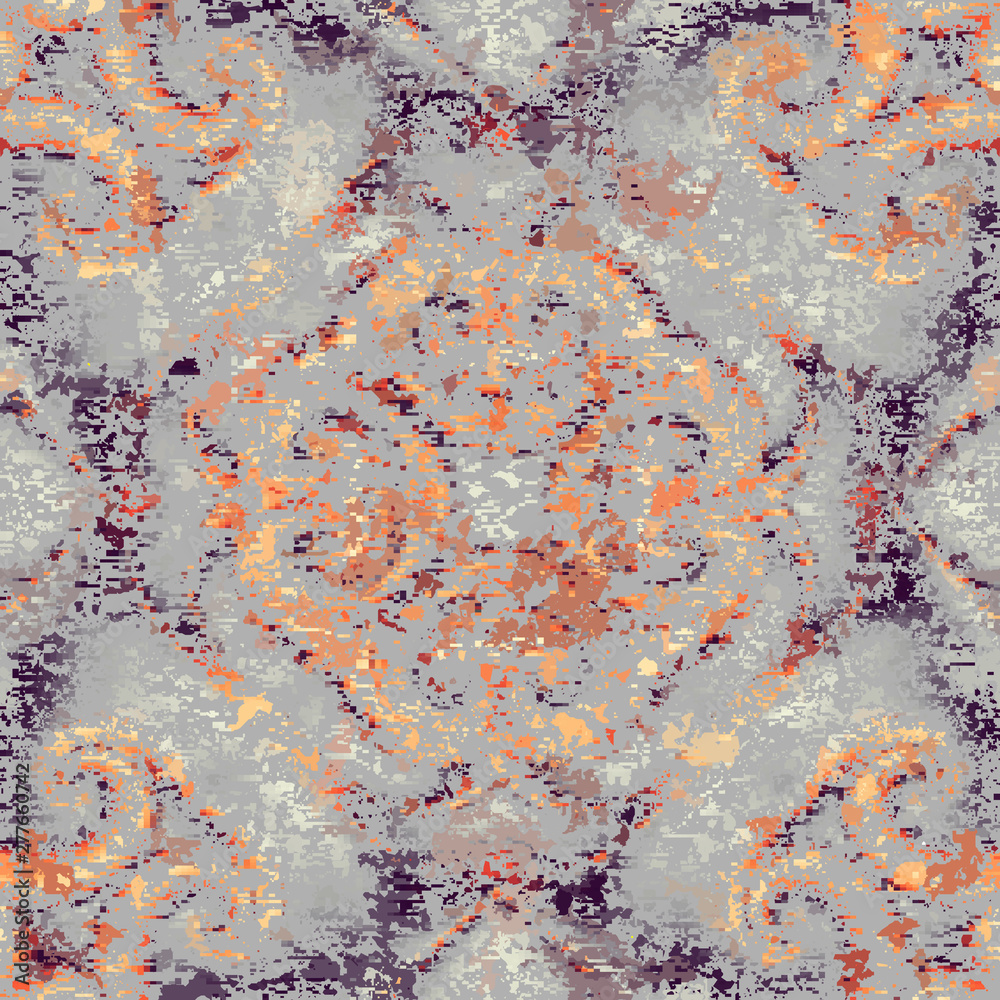 Aufkleber Vector image with imitation of grunge datamoshing texture.
