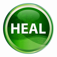 Heal Natural Green Round Button