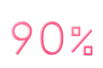 Display of% of simple design. There are color variations. シンプルなデザインの％表示