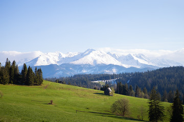 Plakat Beautiful view of the mountain landscape, Tatra National Park, Poland. High Tatras, Carpathians